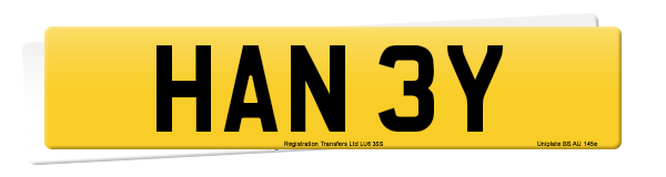 Registration number HAN 3Y